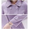 imageIDEALSANXUN Womens Fall Winter Wool Coats Peacoat Double Breasted Trench CoatsPurple