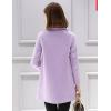 imageIDEALSANXUN Womens Fall Winter Wool Coats Peacoat Double Breasted Trench CoatsPurple