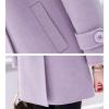 imageIDEALSANXUN Womens Fall Winter Wool Coats Peacoat Double Breasted Trench CoatsPurple