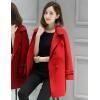 imageIDEALSANXUN Womens Fall Winter Wool Coats Peacoat Double Breasted Trench CoatsRed 01
