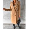 imageIDEALSANXUN Womens Long Wool Coat Double Breasted Trench Coat Fall Winter ClothesCamel