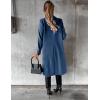 imageIDEALSANXUN Womens Long Wool Coat Double Breasted Trench Coat Fall Winter ClothesMisty Blue