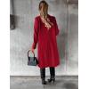 imageIDEALSANXUN Womens Long Wool Coat Double Breasted Trench Coat Fall Winter ClothesWine