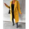 imageIDEALSANXUN Womens Long Wool Coat Double Breasted Trench Coat Fall Winter ClothesYellow