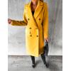 imageIDEALSANXUN Womens Long Wool Coat Double Breasted Trench Coat Fall Winter ClothesYellow