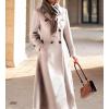 imageIDEALSANXUN Womens Long Wool Coat Fall Winter Double Breasted Trench Coat Peacoat JacketsBeige