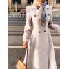 imageIDEALSANXUN Womens Long Wool Coat Fall Winter Double Breasted Trench Coat Peacoat JacketsBeige