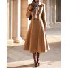 imageIDEALSANXUN Womens Long Wool Coat Fall Winter Double Breasted Trench Coat Peacoat JacketsCamel