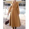 imageIDEALSANXUN Womens Long Wool Coat Fall Winter Double Breasted Trench Coat Peacoat JacketsCamel