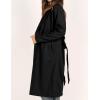imageIDEALSANXUN Womens Long Wool Coat Fall Winter Notch Lapel Trench Coat Peacoat JacketsBlack