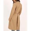 imageIDEALSANXUN Womens Long Wool Coat Fall Winter Notch Lapel Trench Coat Peacoat JacketsCamel