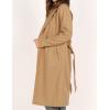 imageIDEALSANXUN Womens Long Wool Coat Fall Winter Notch Lapel Trench Coat Peacoat JacketsCamel
