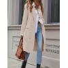imageIDEALSANXUN Womens Long Wool Coat for Women Fall Winter Trench Coat Trendy JacketsBeige