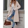 imageIDEALSANXUN Womens Long Wool Coat for Women Fall Winter Trench Coat Trendy JacketsBeige