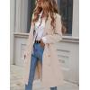 imageIDEALSANXUN Womens Long Wool Coat for Women Fall Winter Trench Coat Trendy JacketsBeige