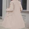 imageIDEALSANXUN Womens Long Wool Coat for Women Fall Winter Trench Coat Trendy JacketsBeige