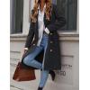 imageIDEALSANXUN Womens Long Wool Coat for Women Fall Winter Trench Coat Trendy JacketsBlack