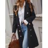 imageIDEALSANXUN Womens Long Wool Coat for Women Fall Winter Trench Coat Trendy JacketsBlack