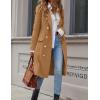 imageIDEALSANXUN Womens Long Wool Coat for Women Fall Winter Trench Coat Trendy JacketsCamel