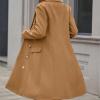 imageIDEALSANXUN Womens Long Wool Coat for Women Fall Winter Trench Coat Trendy JacketsCamel