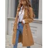 imageIDEALSANXUN Womens Long Wool Coat for Women Fall Winter Trench Coat Trendy JacketsCamel