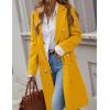 imageIDEALSANXUN Womens Long Wool Coat for Women Fall Winter Trench Coat Trendy JacketsYellow