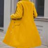 imageIDEALSANXUN Womens Long Wool Coat for Women Fall Winter Trench Coat Trendy JacketsYellow