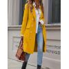 imageIDEALSANXUN Womens Long Wool Coat for Women Fall Winter Trench Coat Trendy JacketsYellow