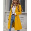 imageIDEALSANXUN Womens Long Wool Coat for Women Fall Winter Trench Coat Trendy JacketsYellow