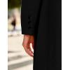 imageIDEALSANXUN Womens Long Wool Coats Fall Winter Single Breasted Trench Coat Dressy Jackets PeacoatBlack