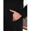 imageIDEALSANXUN Womens Long Wool Coats Fall Winter Single Breasted Trench Coat Dressy Jackets PeacoatBlack