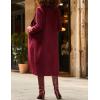 imageIDEALSANXUN Womens Long Wool Coats Fall Winter Single Breasted Trench Coat Dressy Jackets PeacoatBurgundy Red