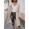 imageIDEALSANXUN Womens Long Wool Coats Fall Winter Trench Coat Peacoat Dress JacketsBeige