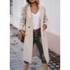 imageIDEALSANXUN Womens Long Wool Coats Fall Winter Trench Coat Peacoat Dress JacketsBeige