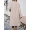 imageIDEALSANXUN Womens Long Wool Coats Fall Winter Trench Coat Peacoat Dress JacketsBeige