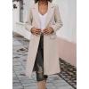 imageIDEALSANXUN Womens Long Wool Coats Fall Winter Trench Coat Peacoat Dress JacketsBeige