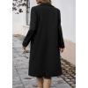 imageIDEALSANXUN Womens Long Wool Coats Fall Winter Trench Coat Peacoat Dress JacketsBlack