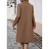 imageIDEALSANXUN Womens Long Wool Coats Fall Winter Trench Coat Peacoat Dress JacketsBrown