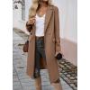 imageIDEALSANXUN Womens Long Wool Coats Fall Winter Trench Coat Peacoat Dress JacketsBrown