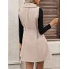imageIDEALSANXUN Womens Long Wool Vest Fall Winter Sleeveless Blazer Jackets Double Breasted Trench Coat with BeltBeige