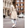 imageIDEALSANXUN Womens Wool Coats Fall Winter Double Breasted Trench Coat with BeltBeige