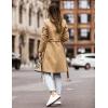 imageIDEALSANXUN Womens Wool Coats Fall Winter Double Breasted Trench Coat with BeltKhaki