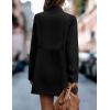 imageIDEALSANXUN Wool Blazer for Women Fall Winter Open Front Blazer Jackets Business Coats Dressy Peacoat Trench CoatBlack