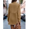 imageIDEALSANXUN Wool Blazer for Women Fall Winter Open Front Blazer Jackets Business Coats Dressy Peacoat Trench CoatKhaki