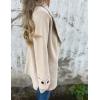 imageIDEALSANXUN Wool Pea Coats for Women Fall Winter Classic Mid Length Peacoat Trench Coat Blazer JacketBeige