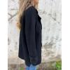 imageIDEALSANXUN Wool Pea Coats for Women Fall Winter Classic Mid Length Peacoat Trench Coat Blazer JacketBlack