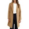 imageIDEALSANXUN Womens Fall Winter Wool Coats Midi Length Trench Coat Long Blazer JacketsCamel