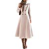 imageIDEALSANXUN Womens Long Wool Coat Fall Winter Double Breasted Trench Coat Peacoat JacketsBeige