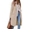 imageIDEALSANXUN Womens Long Wool Coat for Women Fall Winter Trench Coat Trendy JacketsBeige