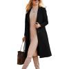 imageIDEALSANXUN Womens Long Wool Coats Fall Winter Single Breasted Trench Coat Dressy Jackets PeacoatBlack